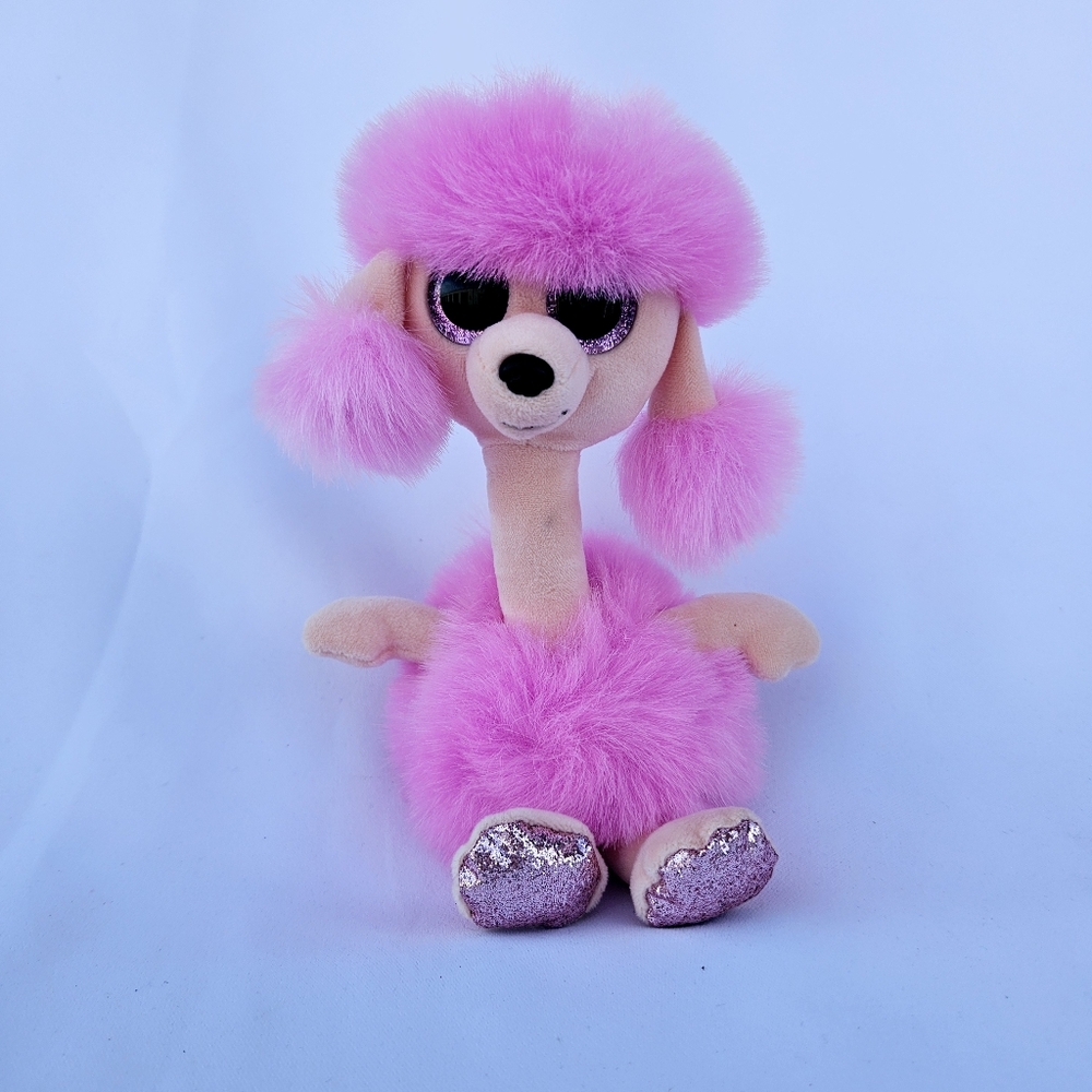 Ty Beanie Boos - Camilla The Poodle Glitter Eyes Size-9" Pre-owned (NO TAG)